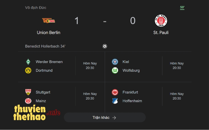 Lịch thi đấu Bundesliga